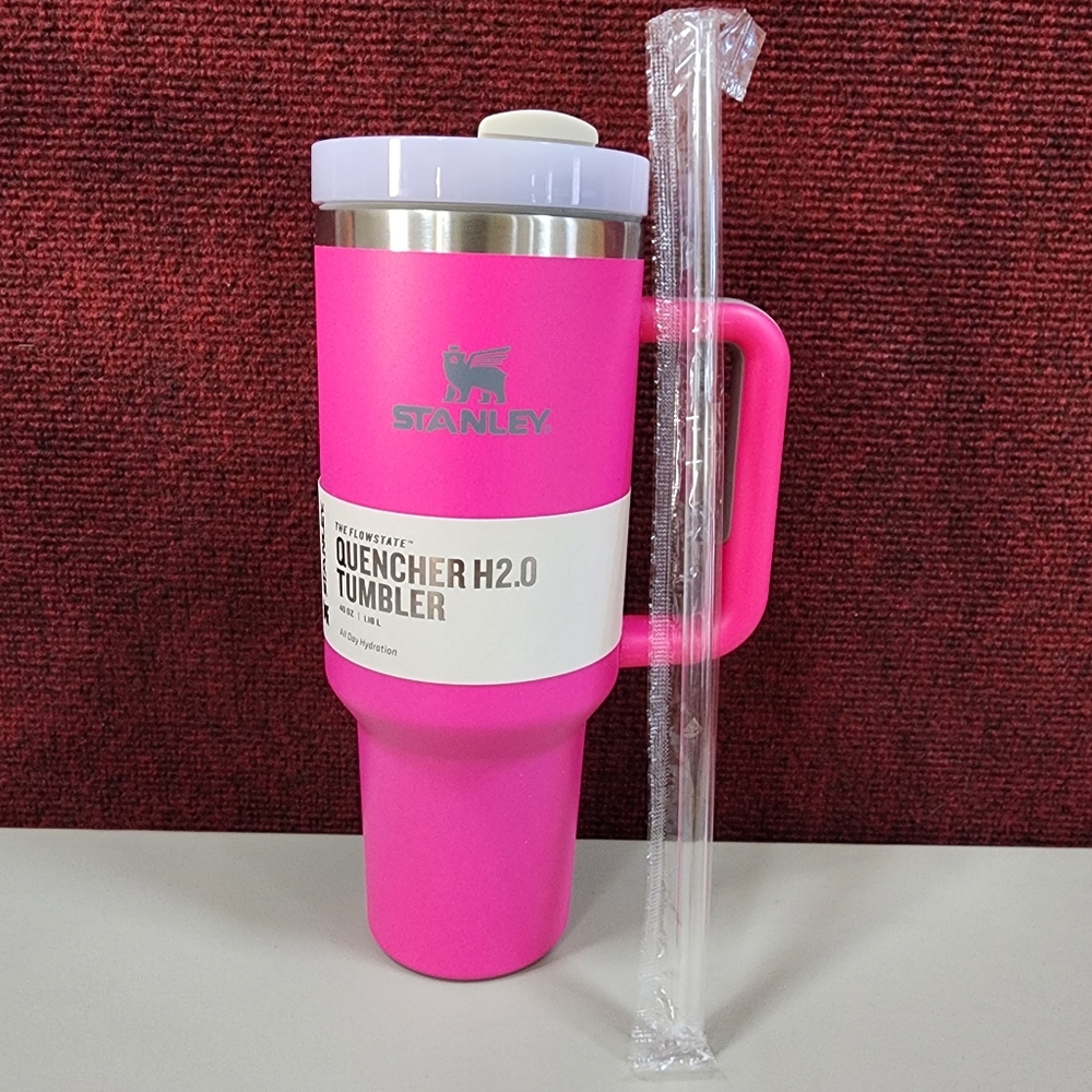 Brand New Stanley Quencher H2.0 40oz Tumbler Pink FlowState Handle Straw Cup